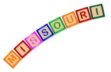 Missouri ahşap blok mektup