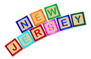 New Jersey ahşap blok mektup