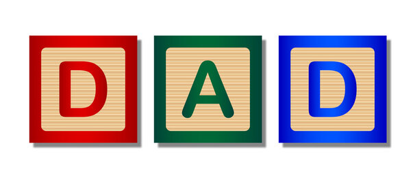 Деревянный блок Word DAD
