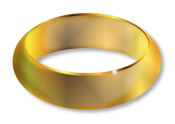 Anillo de oro brillante — Vector de stock