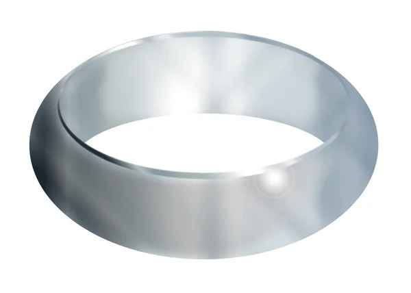 Heldere zilveren Ring — Stockvector