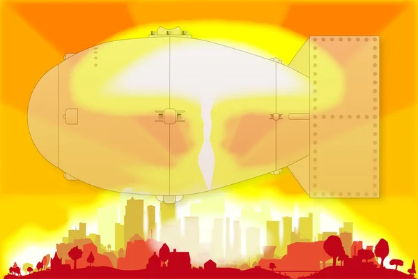 Explosion de bombe à hydrogène — Image vectorielle