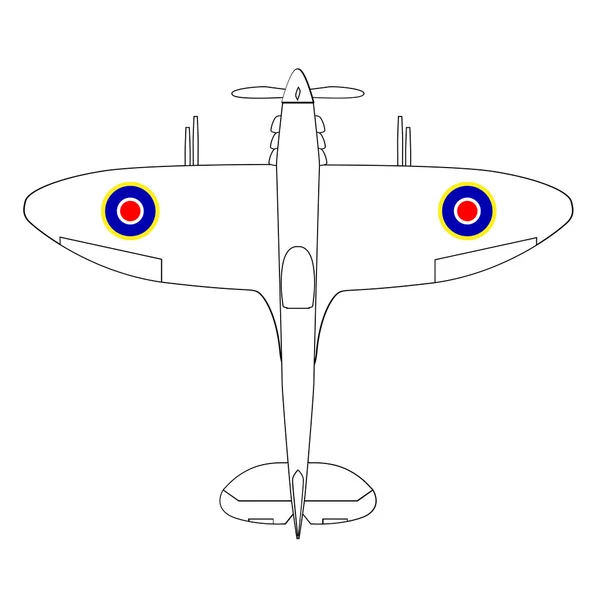 Staré válečné letadlo — Stockový vektor