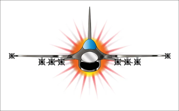 Modern jet avcı uçağı — Stok Vektör