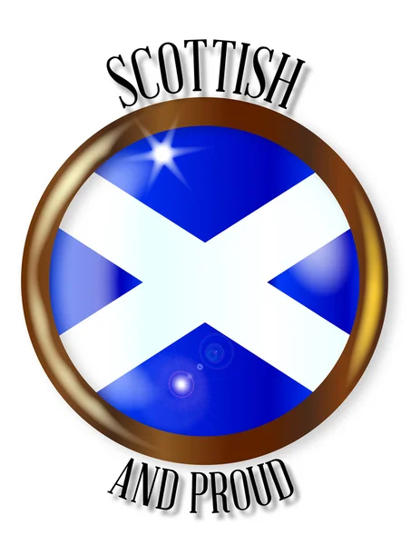 苏格兰面骄傲的旗帜按钮 — 图库矢量图片