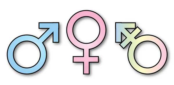 3 Гендерные знаки — стоковый вектор