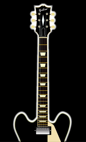 Guitarra de roca semi acústica — Vector de stock