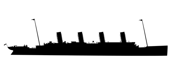 Titanic silhuetten — Stock vektor