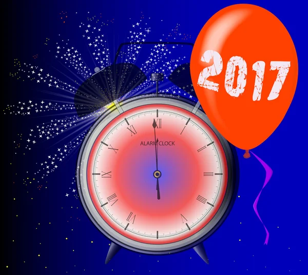 2017 Celebration Clock — Stock Vector