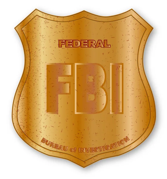 Distintivo do Escudo de Spoof do FBI — Vetor de Stock