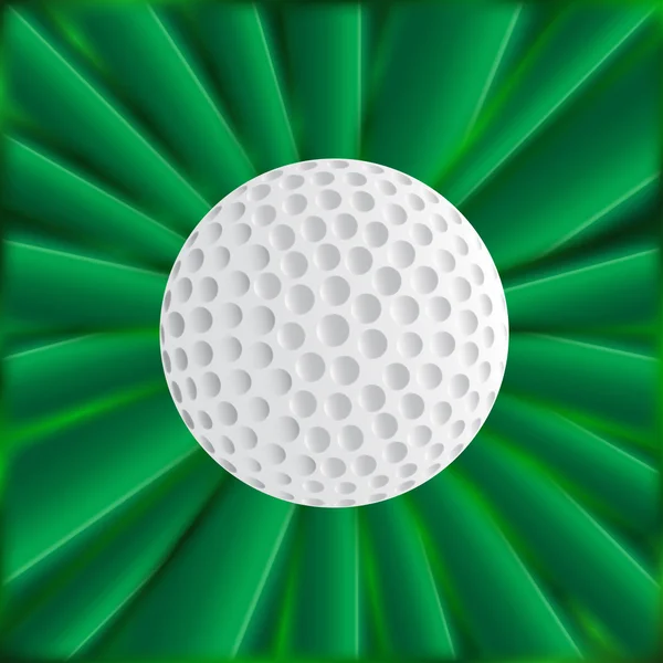 Golf Ball Over Green — Stock Vector