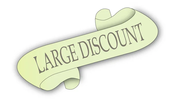 Large Discount Scroll — Stock Vector