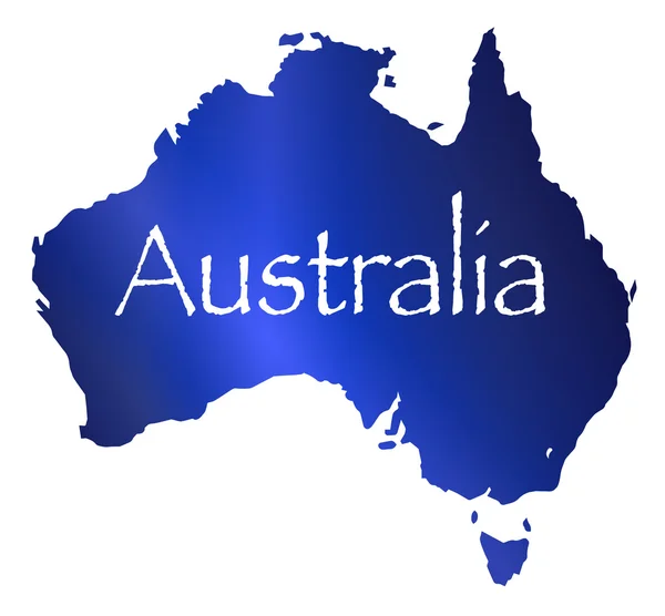 Australia Map With White Background — Stock Vector