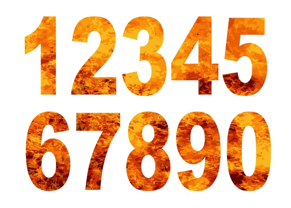 Numéros de flamme alphabétique — Image vectorielle