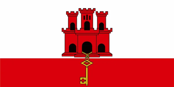 Drapeau de Gibraltar — Image vectorielle