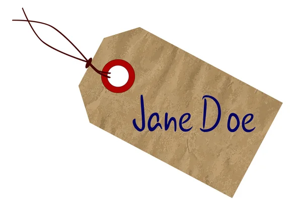 Etiqueta de Jane Doe — Archivo Imágenes Vectoriales