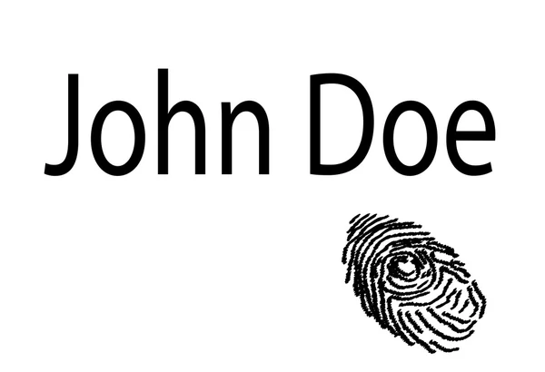 John Doe Fingerprint — Image vectorielle