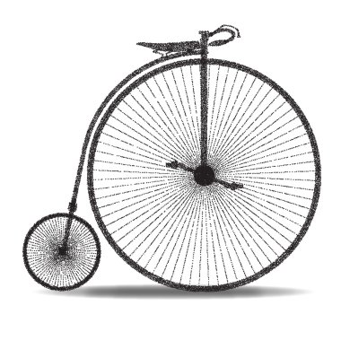 Penny Farthing nokta siluet
