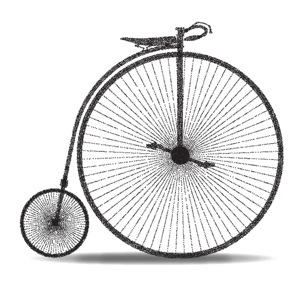 Penny Farthing punto silueta — Archivo Imágenes Vectoriales