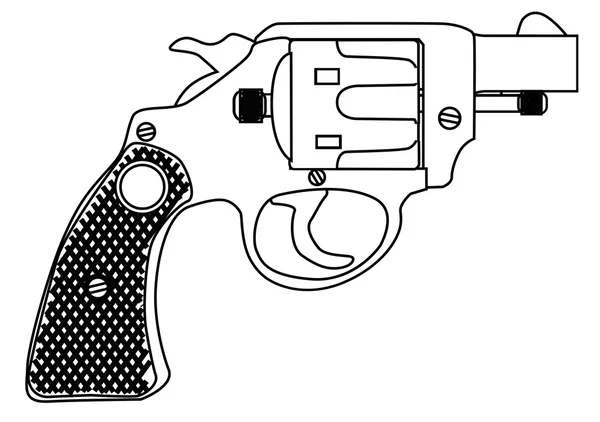 Pistola de mano Snub Nose 45 — Vector de stock