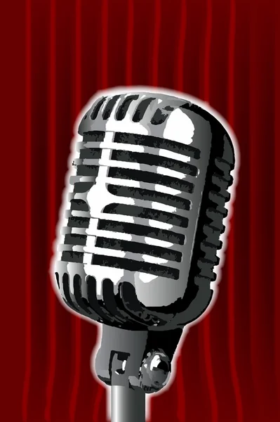 Microphone de nuit Stand Up — Image vectorielle