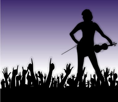 Sahne noktalı resim üzerinde