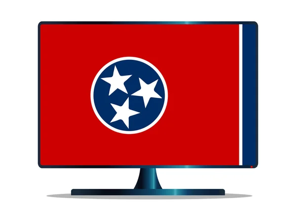 Прапор Теннессі телевізор — стоковий вектор