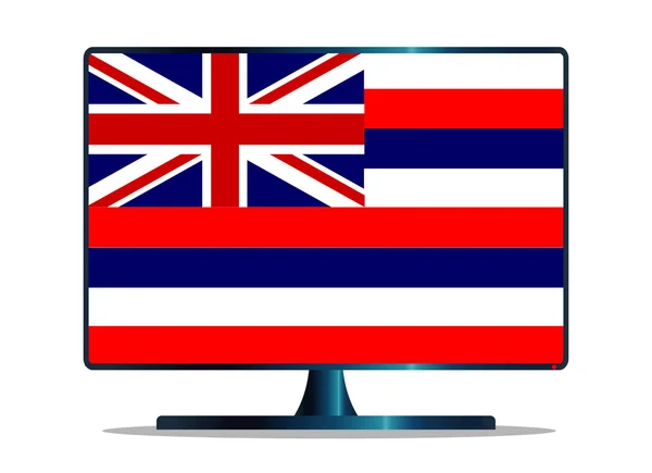 Прапор Гаваїв телевізор — стоковий вектор
