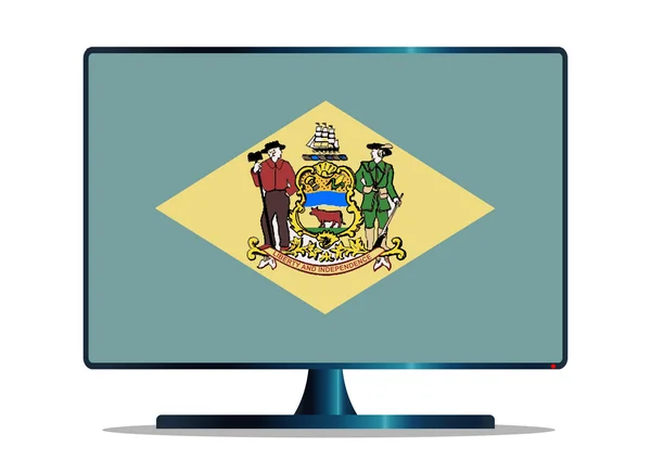 Delaware Bandera TV — Vector de stock