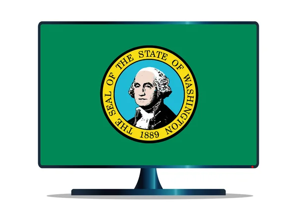 Washington flagga Tv — Stock vektor