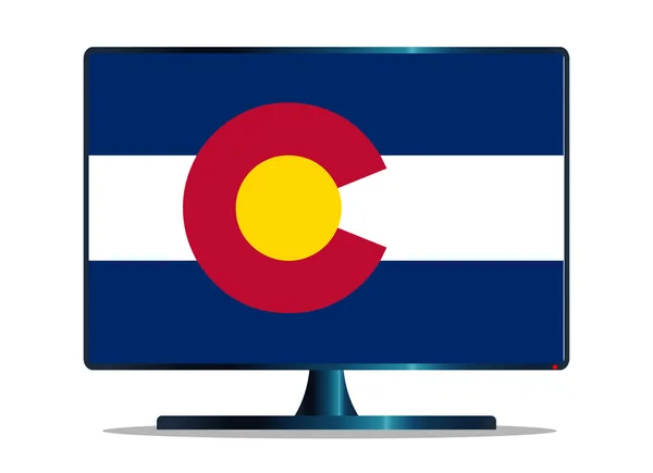 Colorado vlag Tv — Stockvector