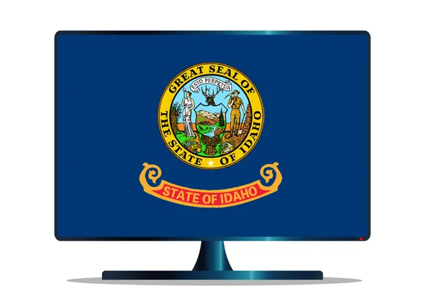 Idaho Bandeira TV — Vetor de Stock