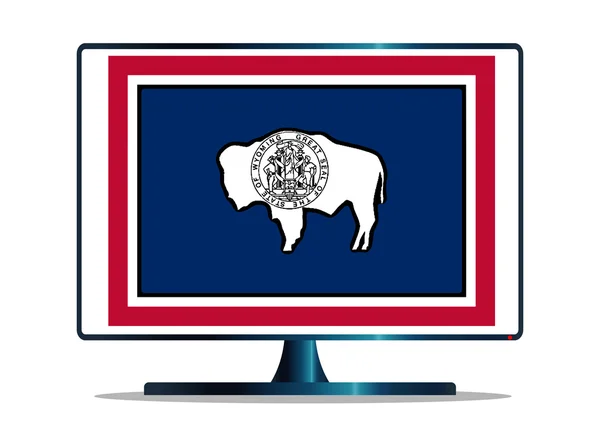 Wyoming Drapeau TV — Image vectorielle