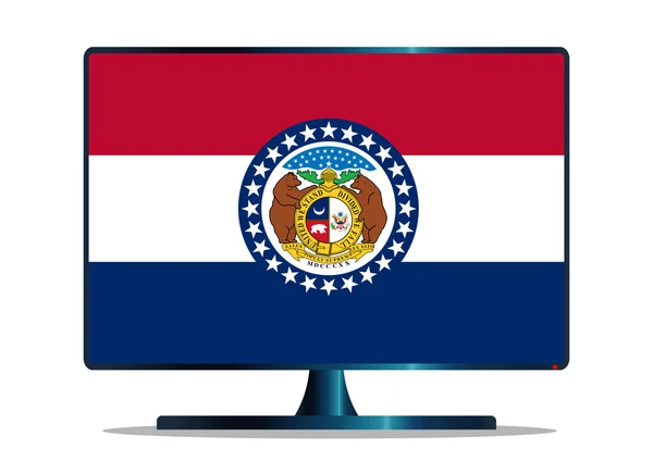ミズーリ州旗テレビ — ストックベクタ