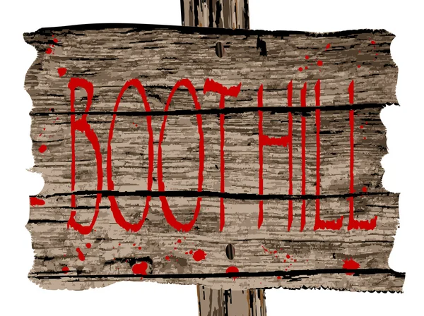 Old Boot Hill Sign — Stock Vector