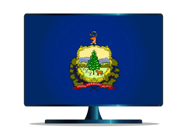 Vermont Bandera TV — Archivo Imágenes Vectoriales