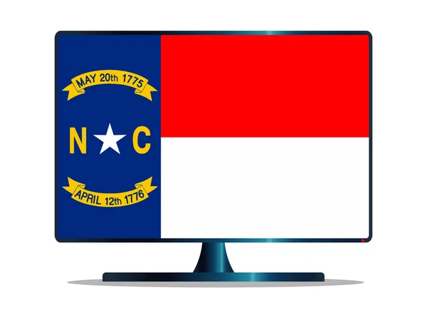 North Carolina vlag Tv — Stockvector