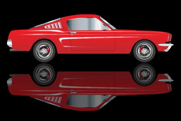 Muy rápido coche rojo — Archivo Imágenes Vectoriales