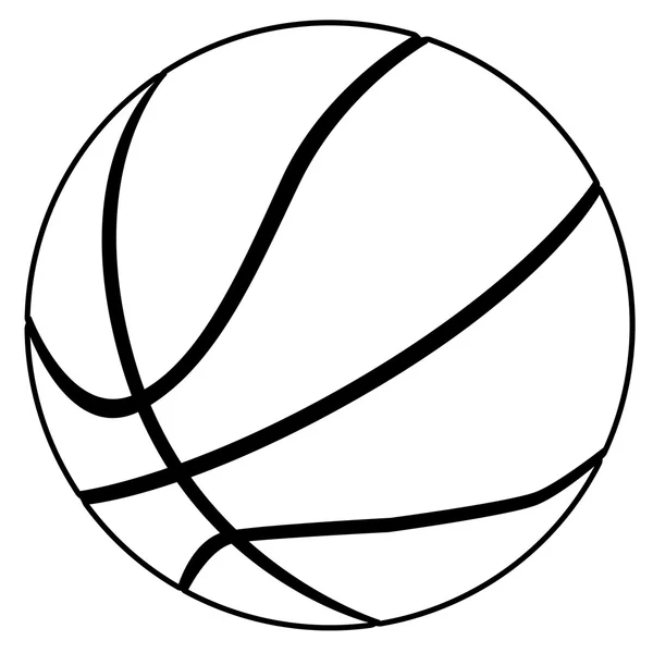 Zwart-wit Basketball — Stockvector