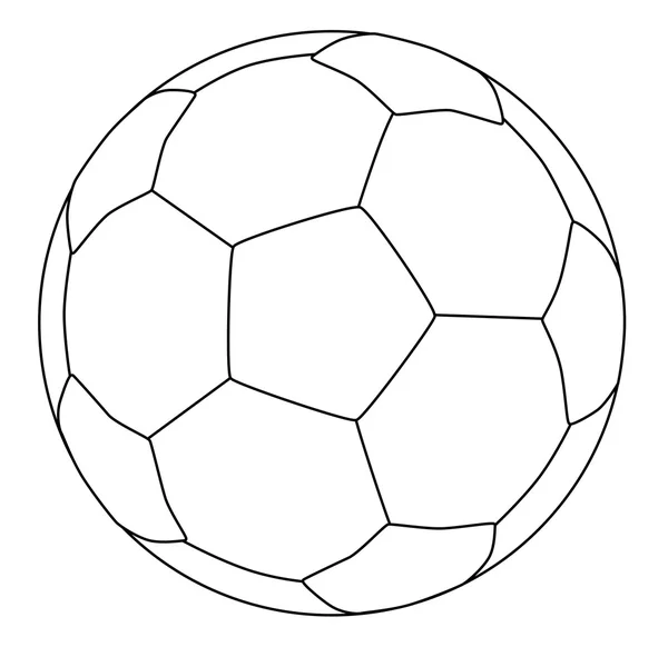 Fußball über Weiß — Stockvektor