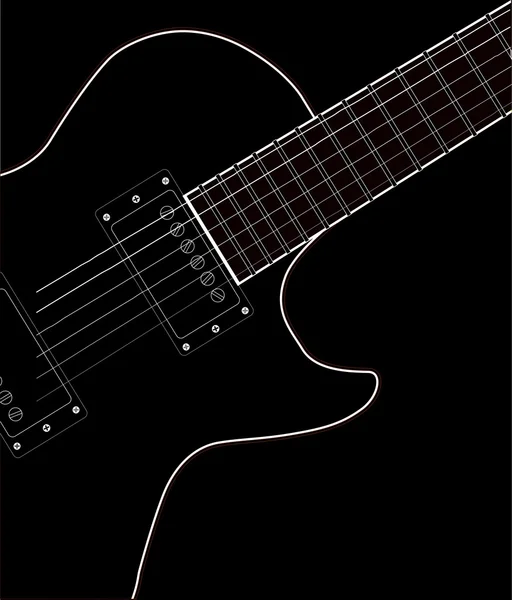 Guitarra eléctrica de cerca — Vector de stock