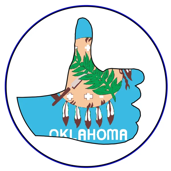 Oklahoma Yaşasın — Stok Vektör