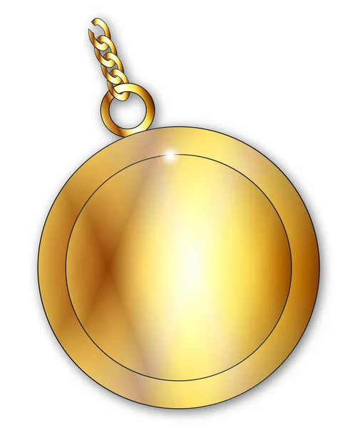 Charm oro suerte en blanco — Vector de stock