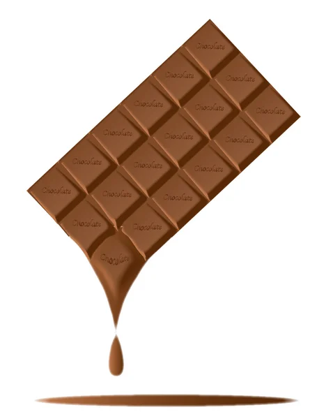 Barra di cioccolato fusione — Vettoriale Stock