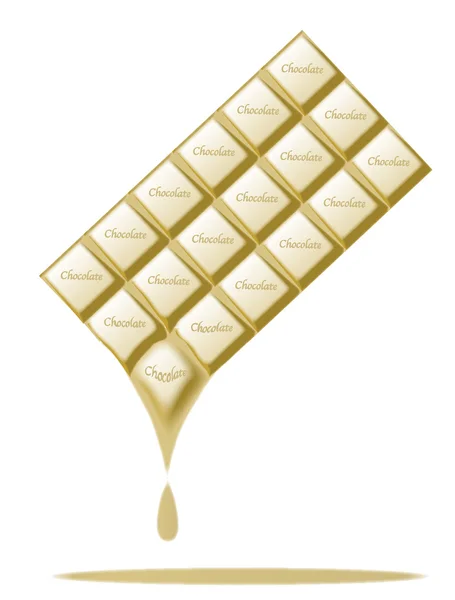 Fonte des barres de chocolat blanc — Image vectorielle