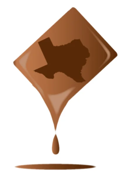 Chocolate Bar Texas — Stock Vector