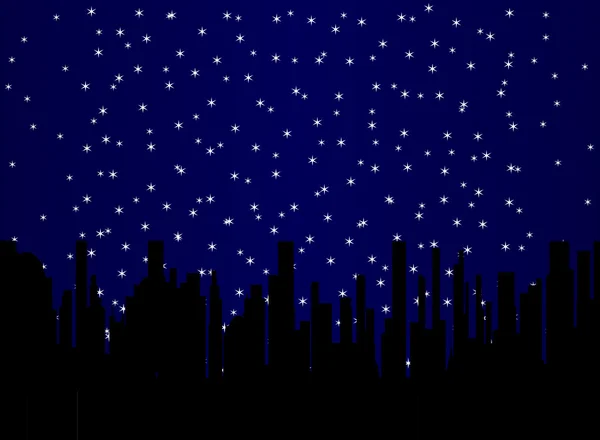 Cityscape da noite do stary — Vetor de Stock