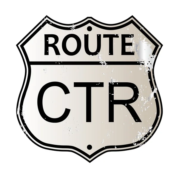 Знак CTR шосе — стоковий вектор
