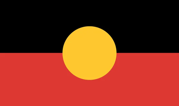 Australische aboriginal vlag — Stockvector