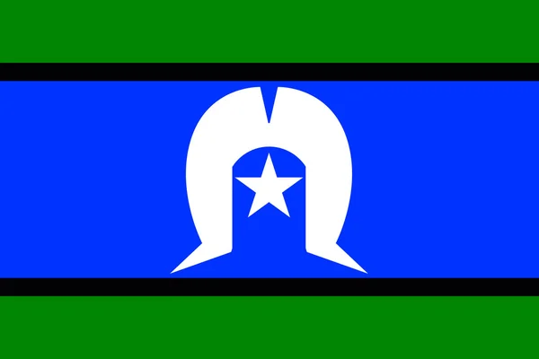 Torres Strait Islander vlag — Stockvector